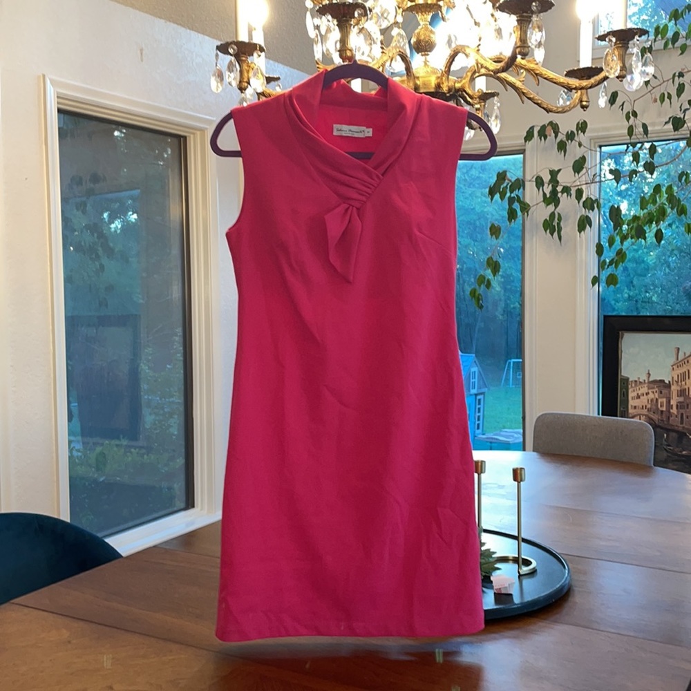 NWOT Hot Pink Mini Sheath Dress size Small, Made in Italy